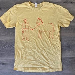 Cute Horse Cowboy Graphic Tee S